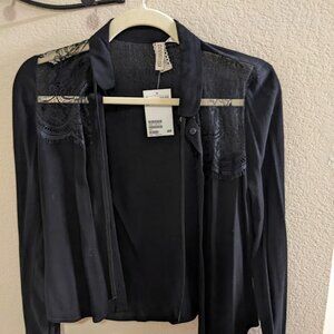 H&M Lace Blouse Date Night NWT